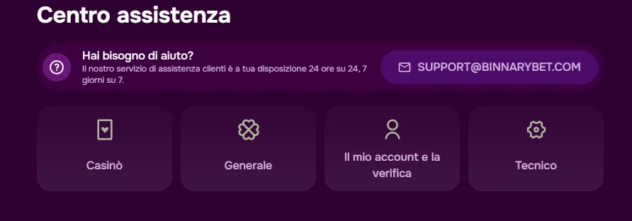 binnarybet casino assistenza